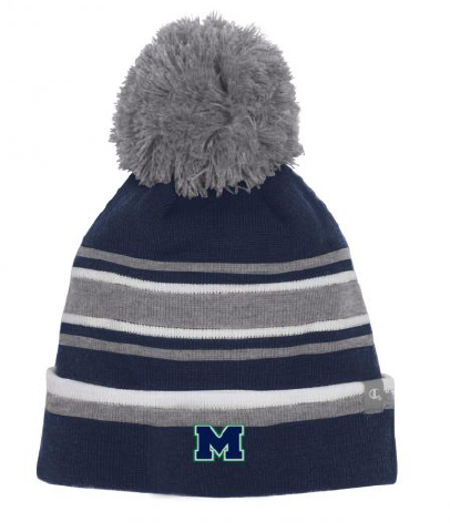 "M" Striped Stocking Cap